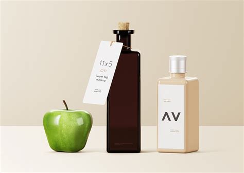 Square Bottle Mockup
