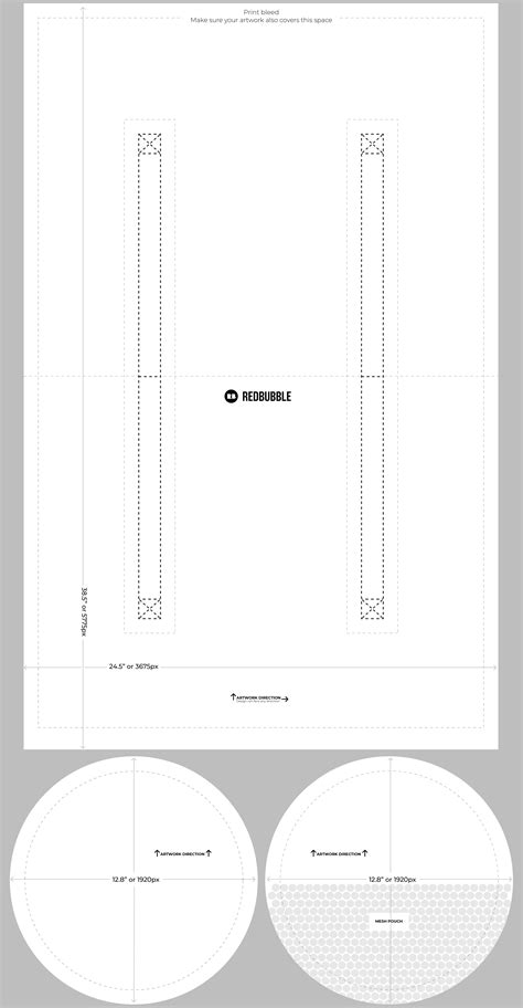 Duffle Bag Template&nbsp;Redbubble