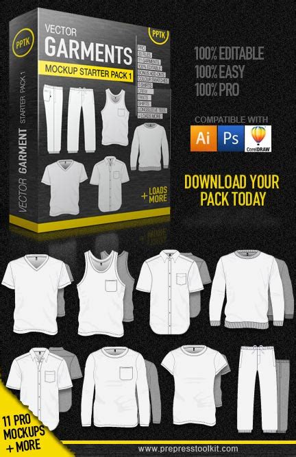 Ultimate Vector Garment Mockup Kit Free&nbsp;Download