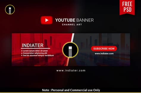 Youtube Channel Art Template Psd Free