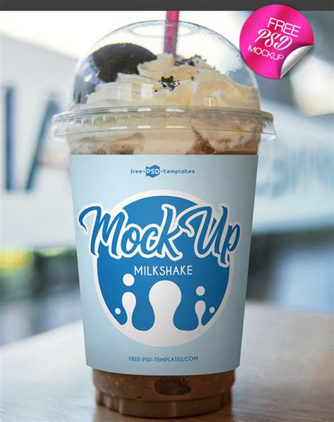 Milkshake Cup Mockup&nbsp;Free