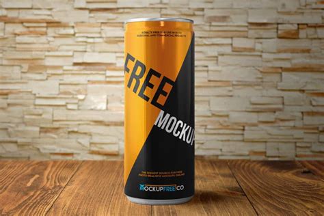 Energy Drink Can Mockup Free&nbsp;Download