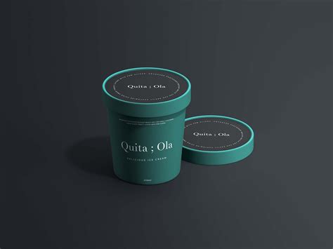 Ice Cream Paper Cup Mockup&nbsp;Free