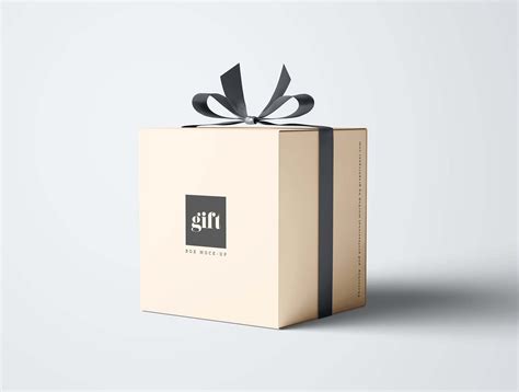 Gift Box Mockup Free&nbsp;Psd