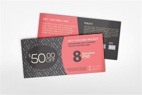 Gift Voucher Mockup Psd Free&nbsp;Download