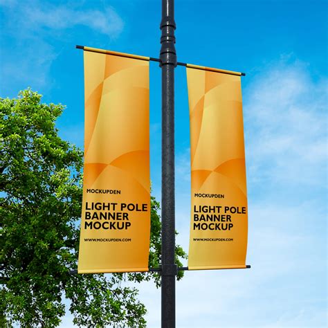 Pole Banner Mockup Free&nbsp;Download
