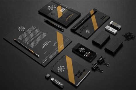Black Branding Mockup Free